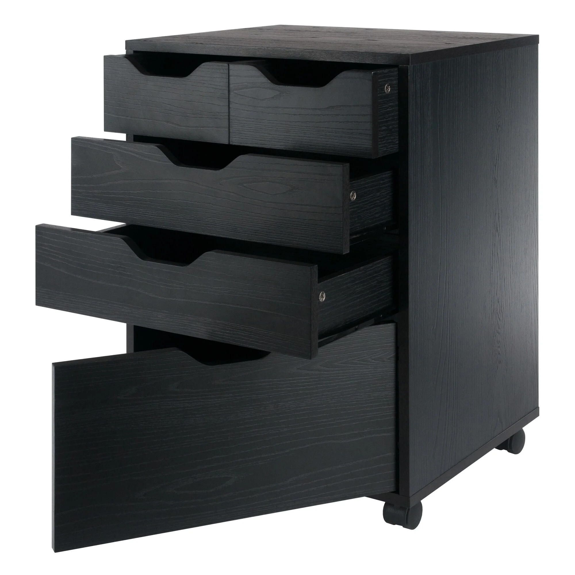 Mobile Cabinet Set with Storage Bins and Drawers - 26.25