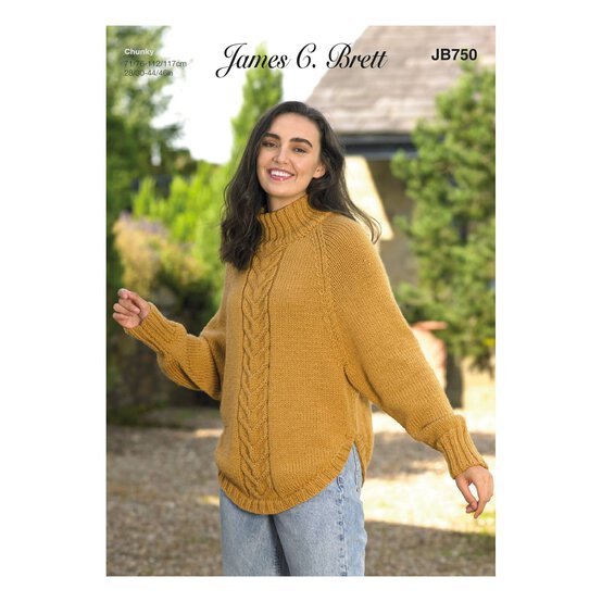 James C Brett Chunky Jumper Pattern JB750