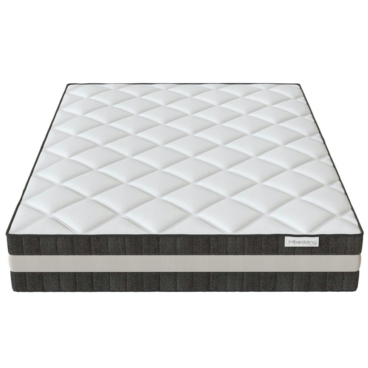 SPRING LUXE - Matelas 160x200 Ressorts Ensachés - Mousse Ergo, Haute densité