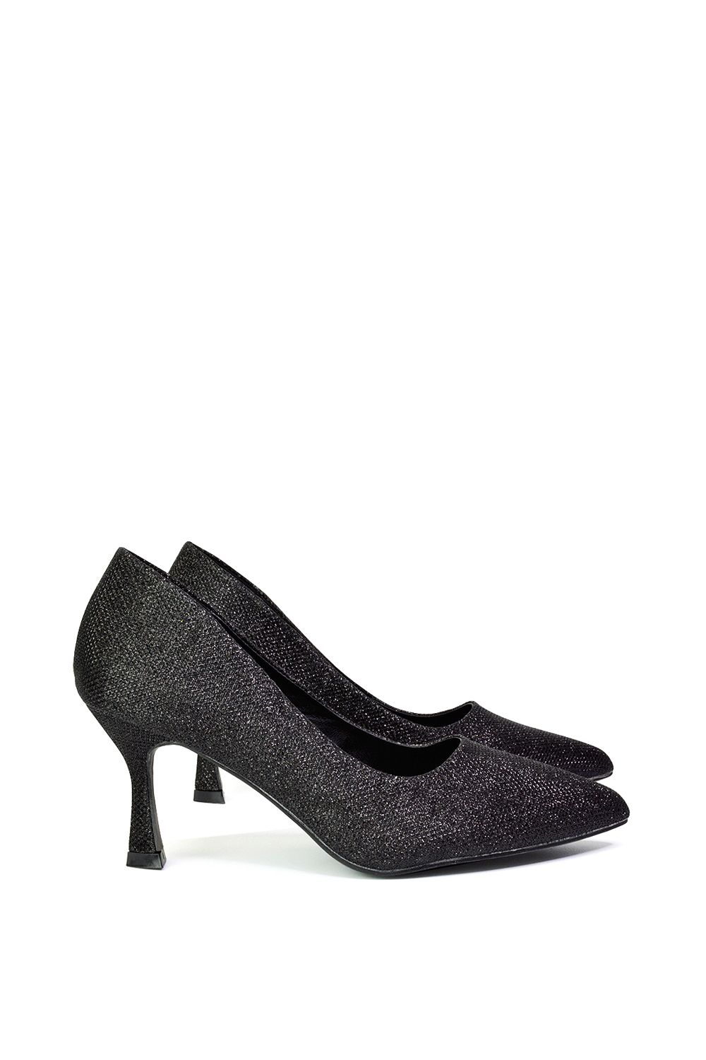 XY London Romi' Pointed Toe Court Shoes Mid Stiletto Heels
