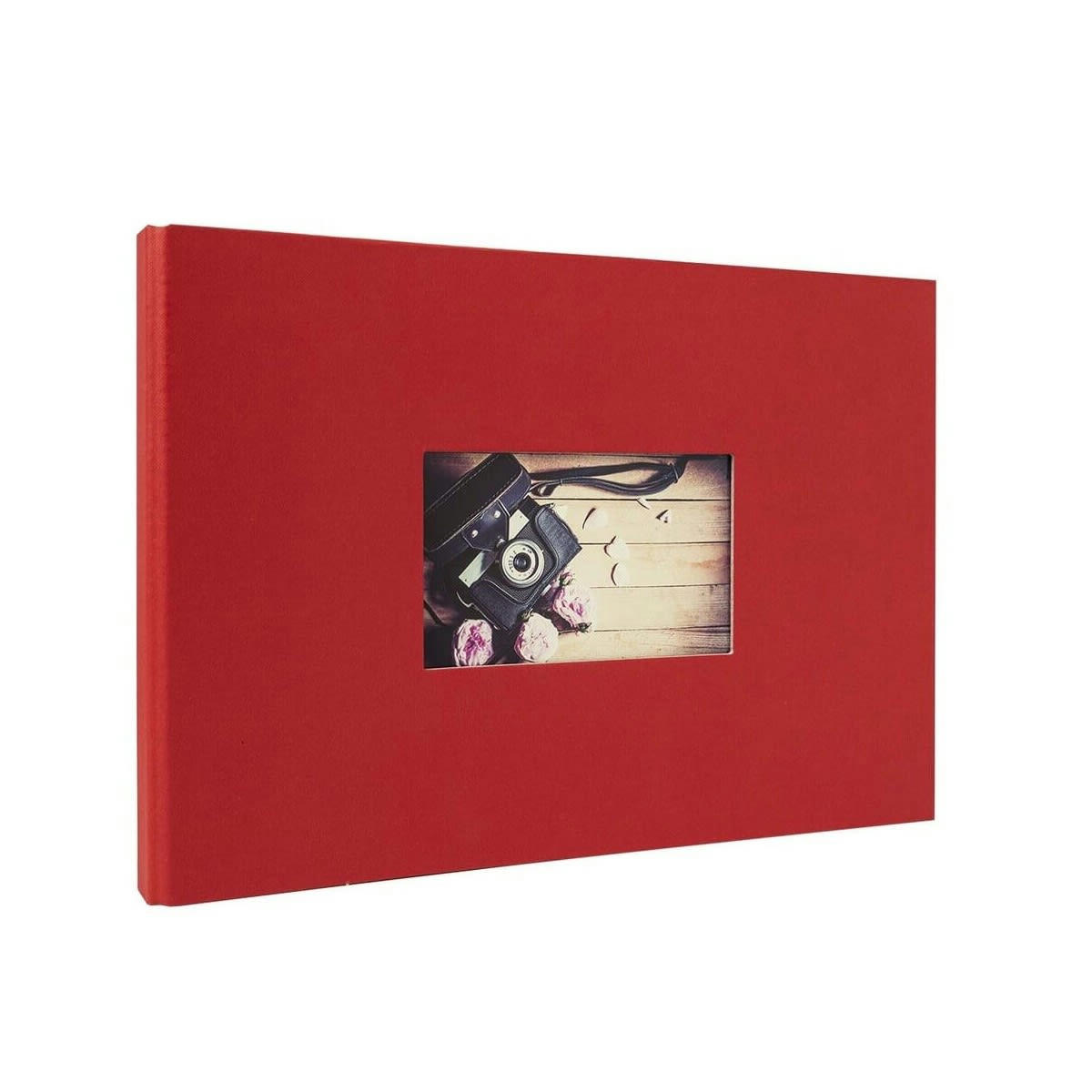 STUDIO - Album photo traditionnel rouge 60 pages 180 photos 10x15