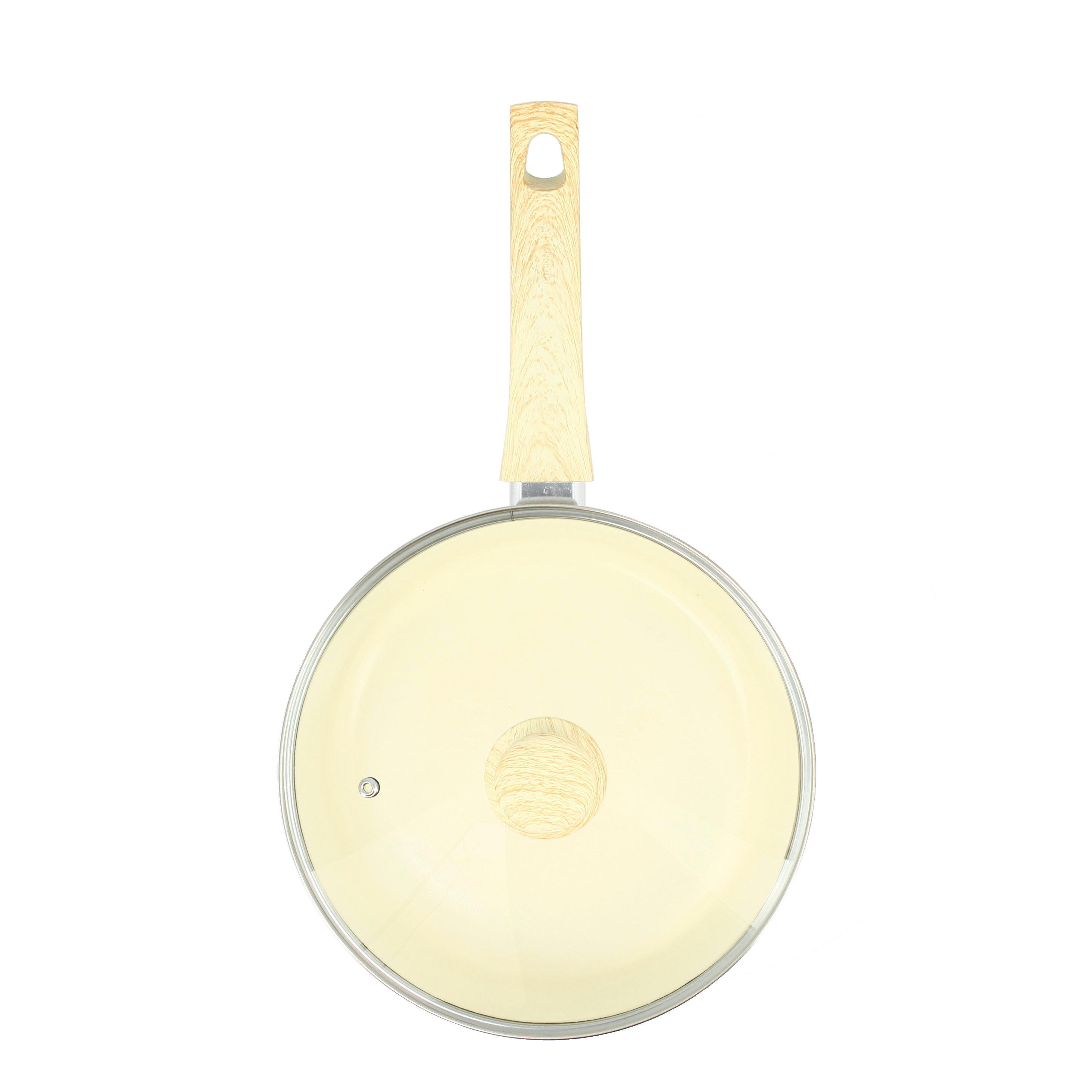 COLORAMA - Sauteuse en aluminium Ø24cm crème - compatible induction