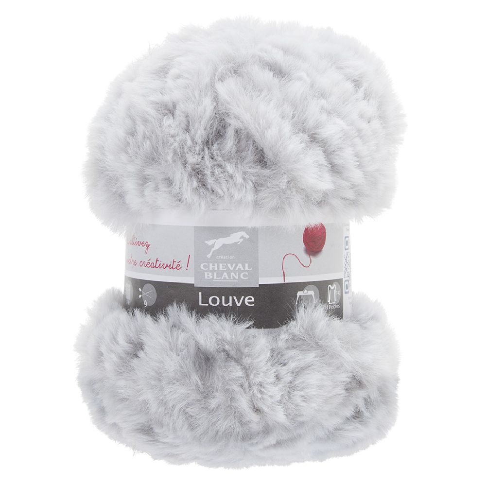 Fil à tricoter Louve blanc 50 g