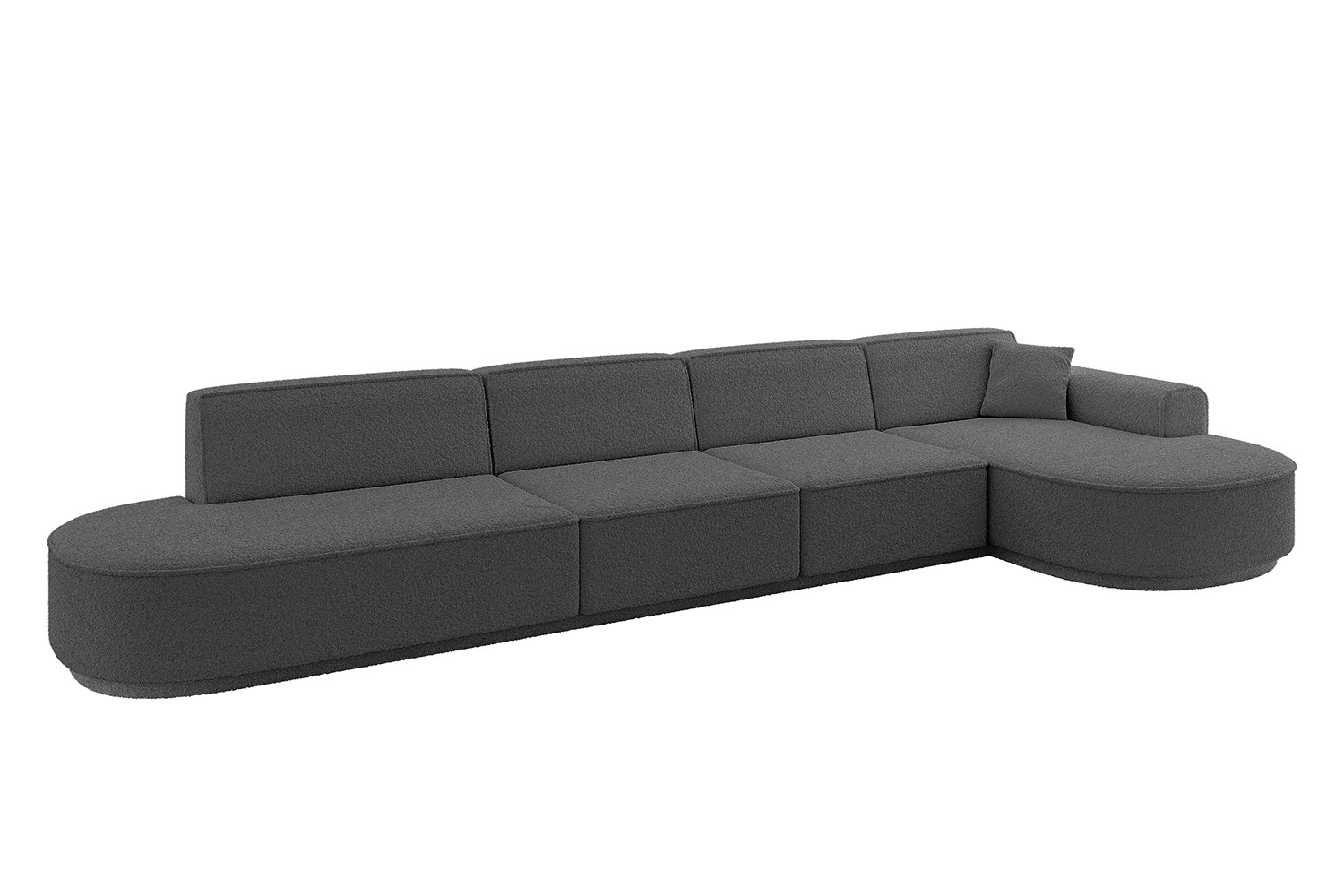 Narożnik prawostronny bez funkcji spania MARI-L3-v3 413x171x83 cm Szary
