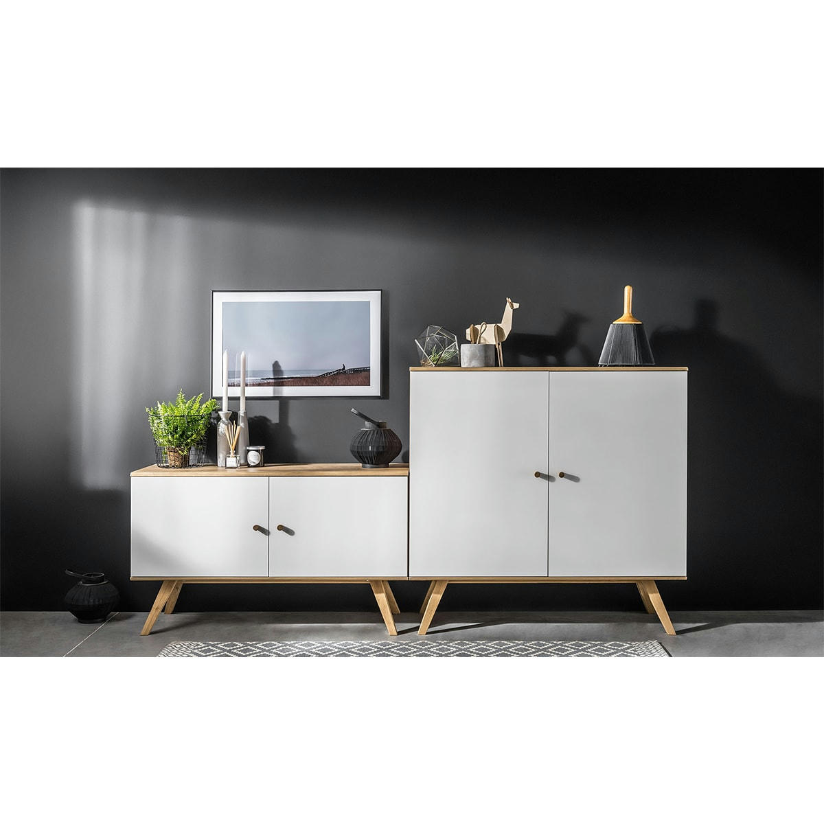 - Buffet bas 2 portes blanc