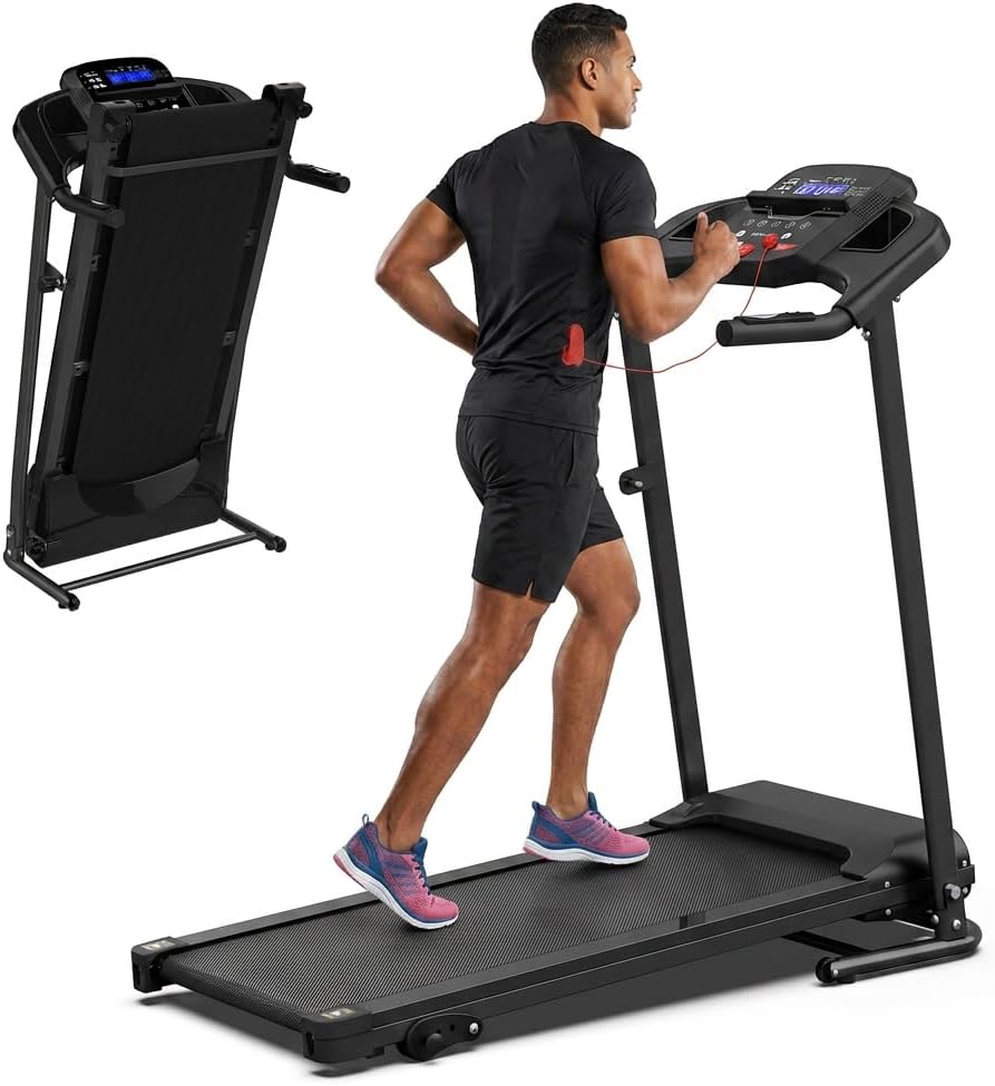 Treadmills for Home Treadmill with 5.6% Incline Walking Pad Treadmill Running Machine 3.0 HP Quiet Brushless, 350 Lbs Capacity, App, Heart Rate Monitor, Holder for Cup & Phone