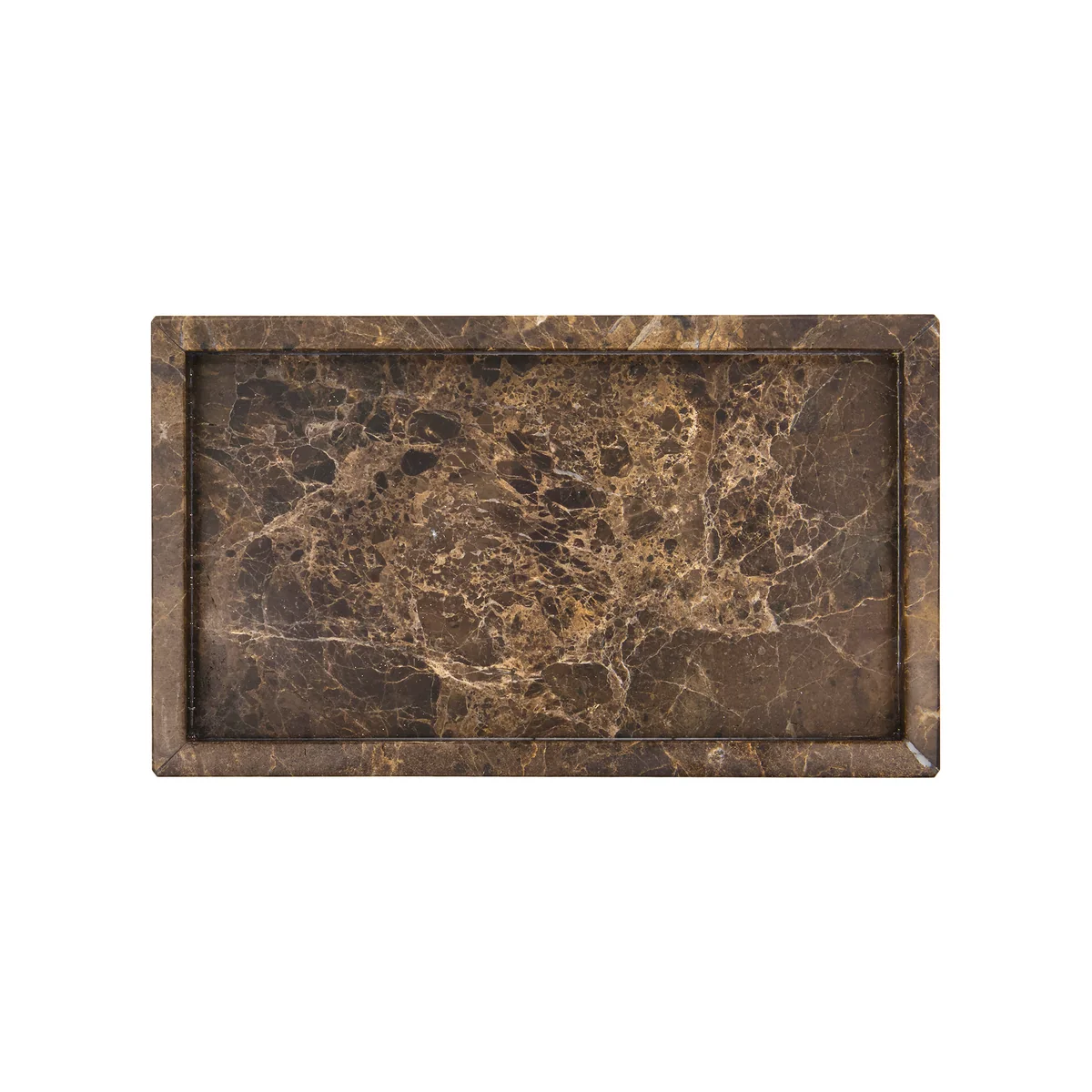 House Doctor - Able Dekotablett, 24 x 14 cm, Marmor braun