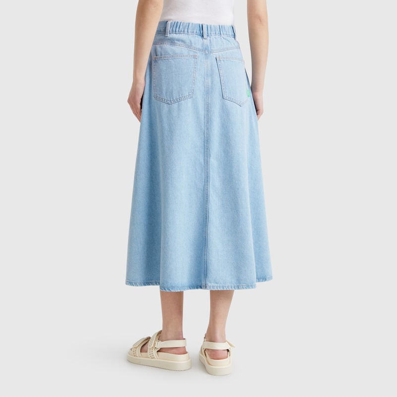 Flared jean skirt