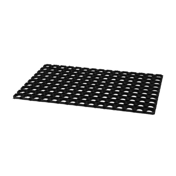 Wycieraczka do butów gumowa czarna 60x40 cm pod drzwi prostokątna