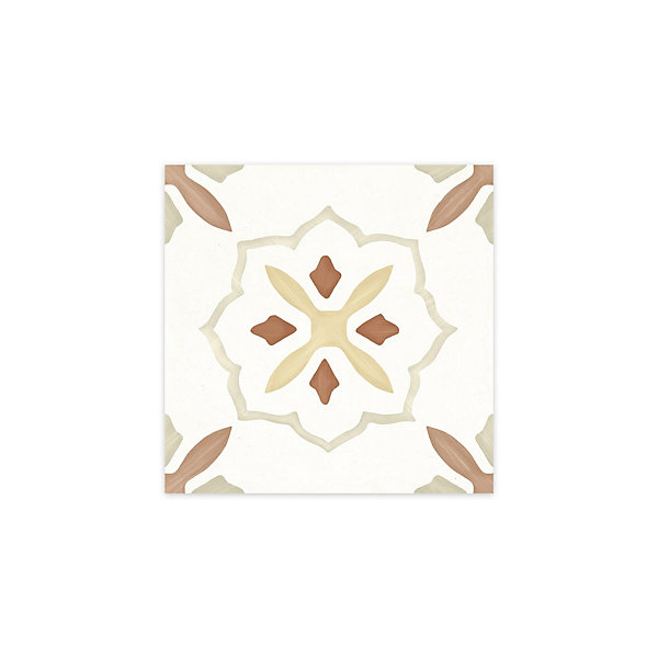 Carrelage effet Carreau ciment Azoria Terracotta 22,3x22,3x0,9 cm Levior - Sol et mur intérieur (vendu par carton de 0,65 m²) - RO