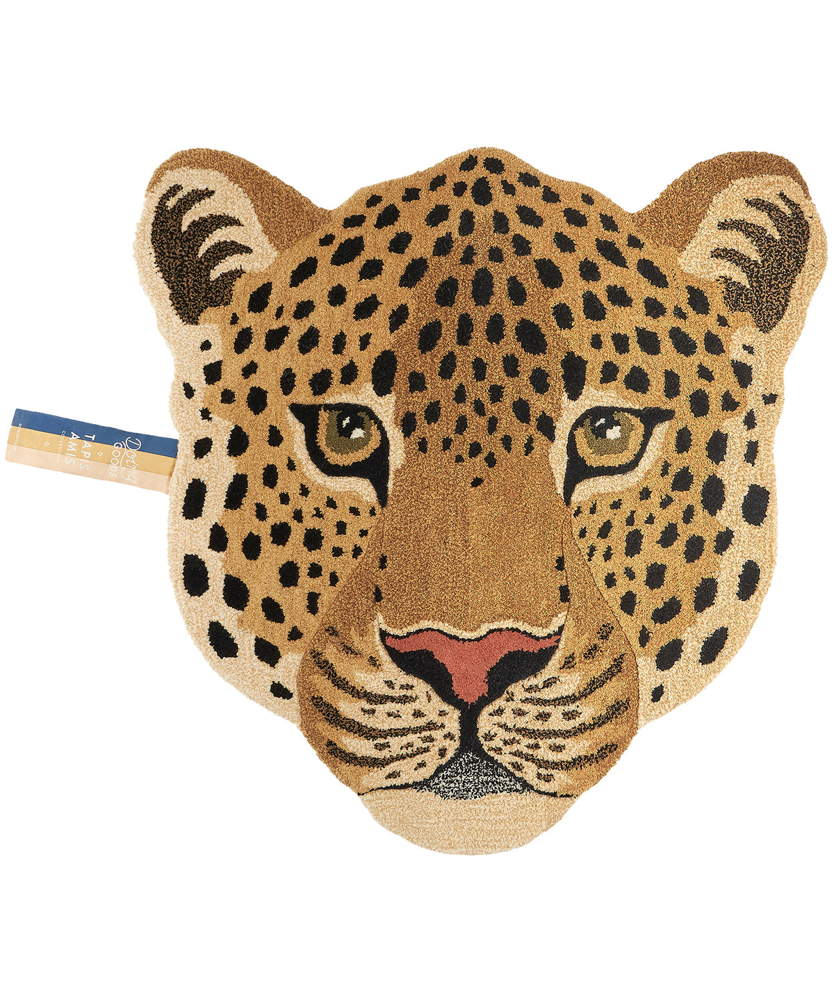 Doing Goods Himani Luipaard Dierenkop Vloerkleed - Groot 100 x 105 x 2 cm - 100% wol