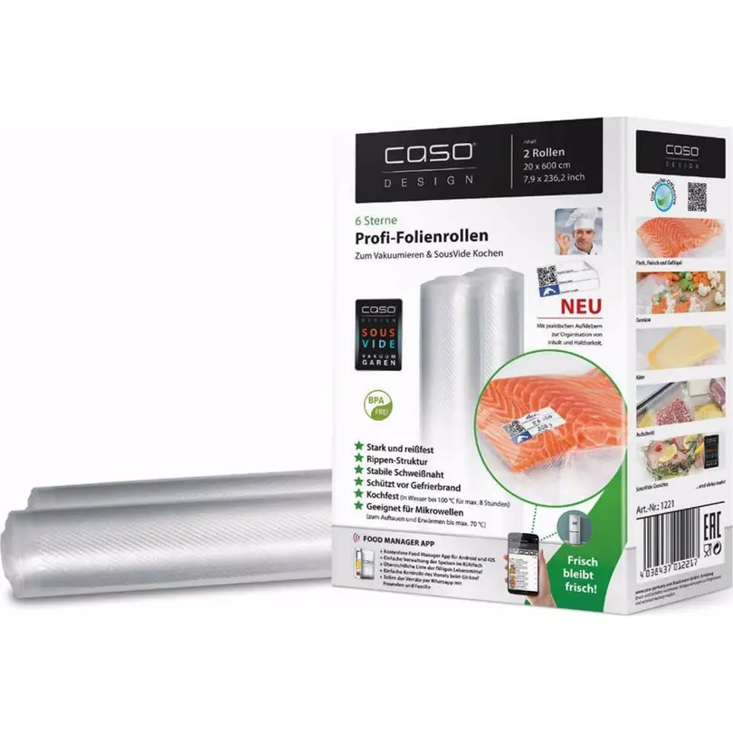 Frischhaltebeutel 2er-Set Vakuumierfolie