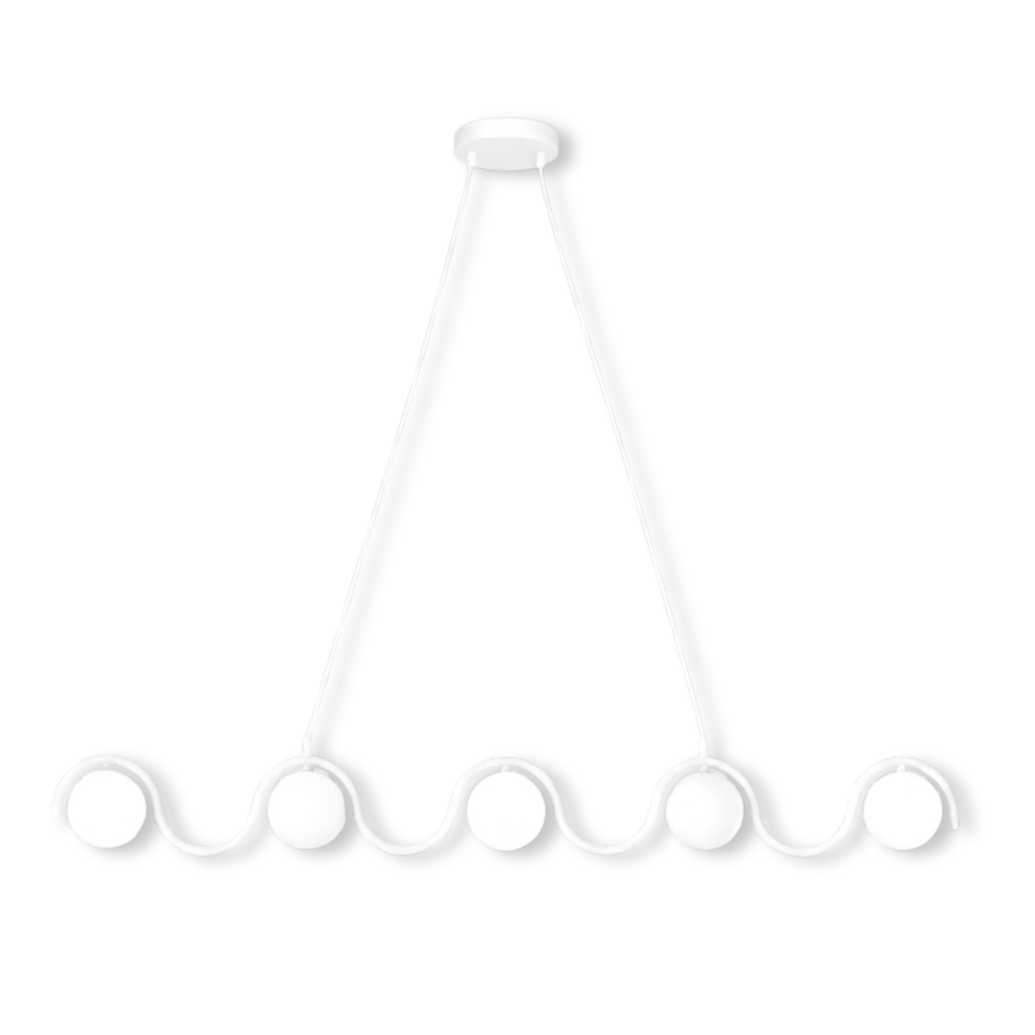 Lampa wisząca SINUS biała 5xG9x15W wym:120x110x14cm IP20 Emibig