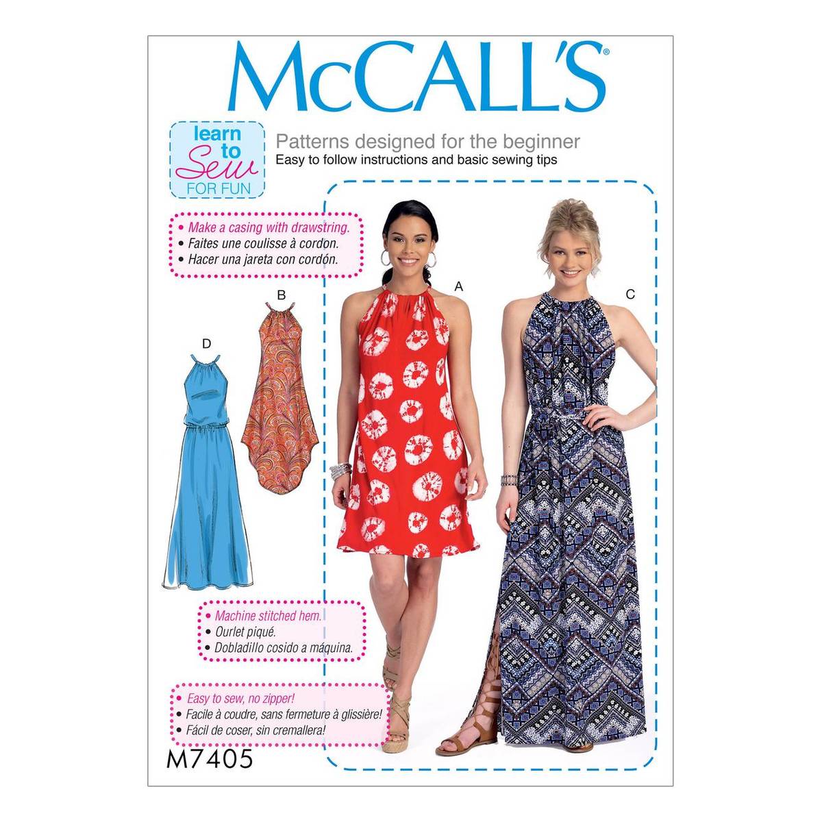 McCall’s Women’s Dress Sewing Pattern M7405 (16-26)
