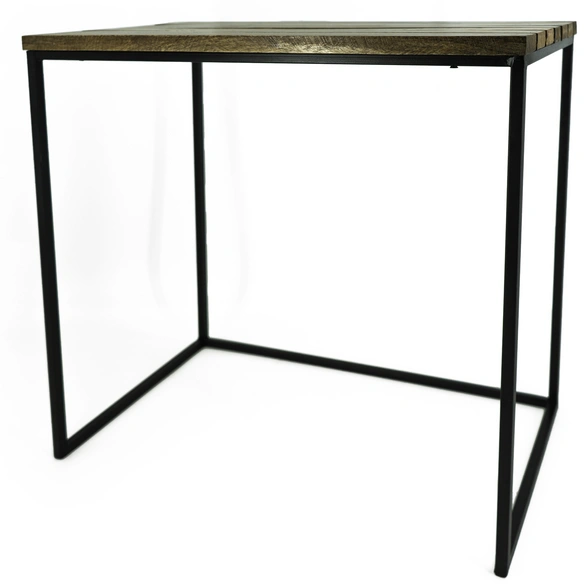 Beistelltisch-Set, BxHxL: 32 x 58 x 57 cm, Metall/Mangoholz