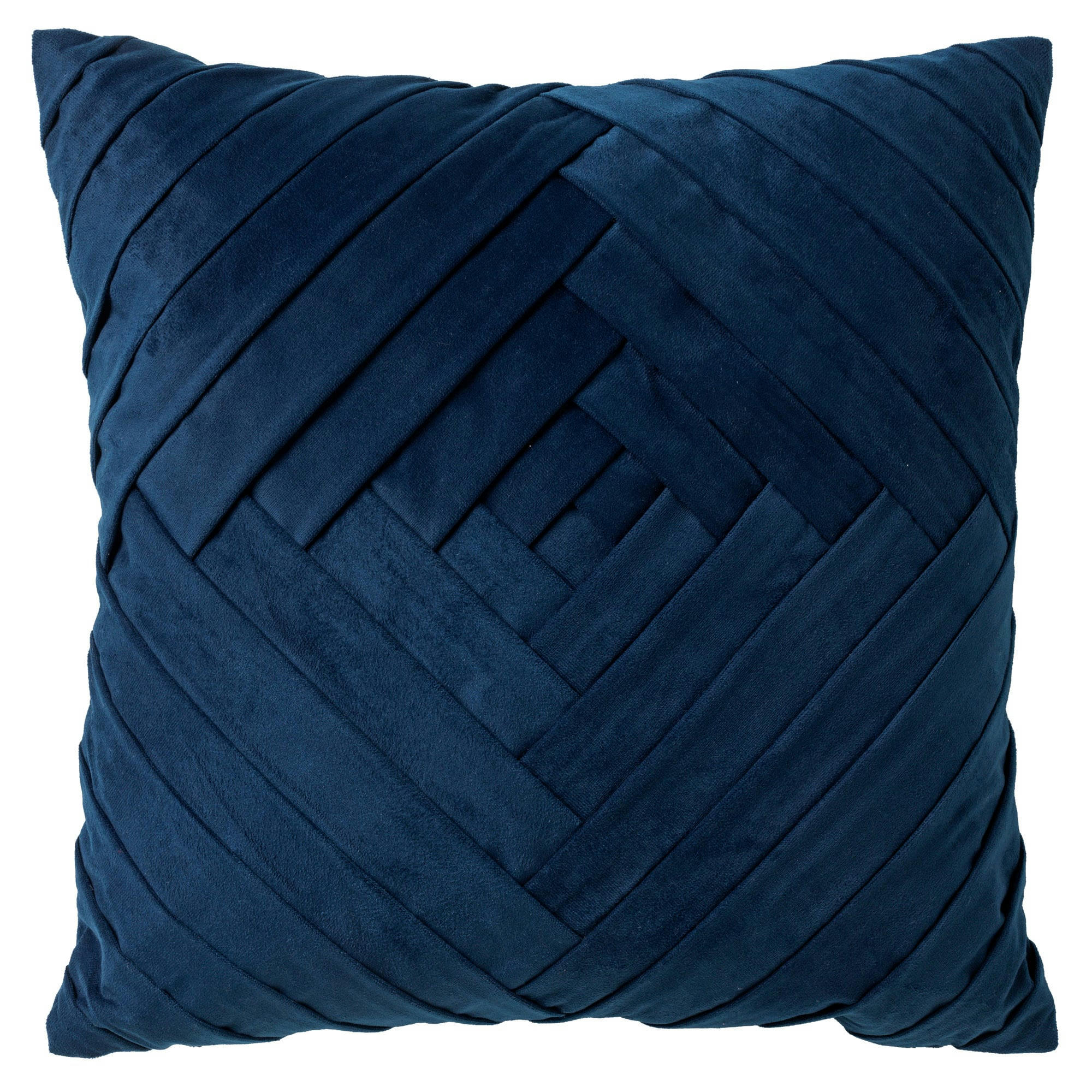 PHILLY - Housse de coussin bleu en velours-45x45 cm uni