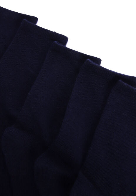 Boys 5pk Navy Cotton Rich Socks