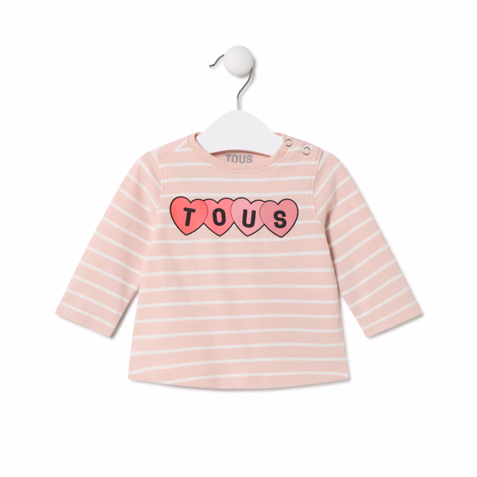 Camiseta a rayas Casual rosa