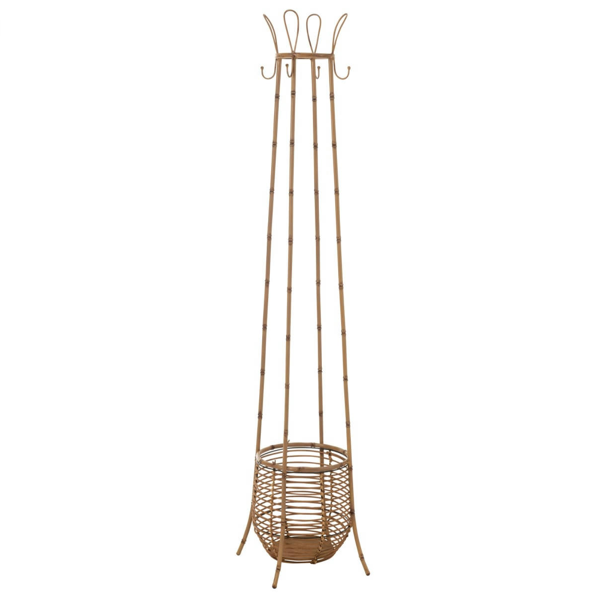 RORO - Porte manteau 168cm avec corbeille en rotin