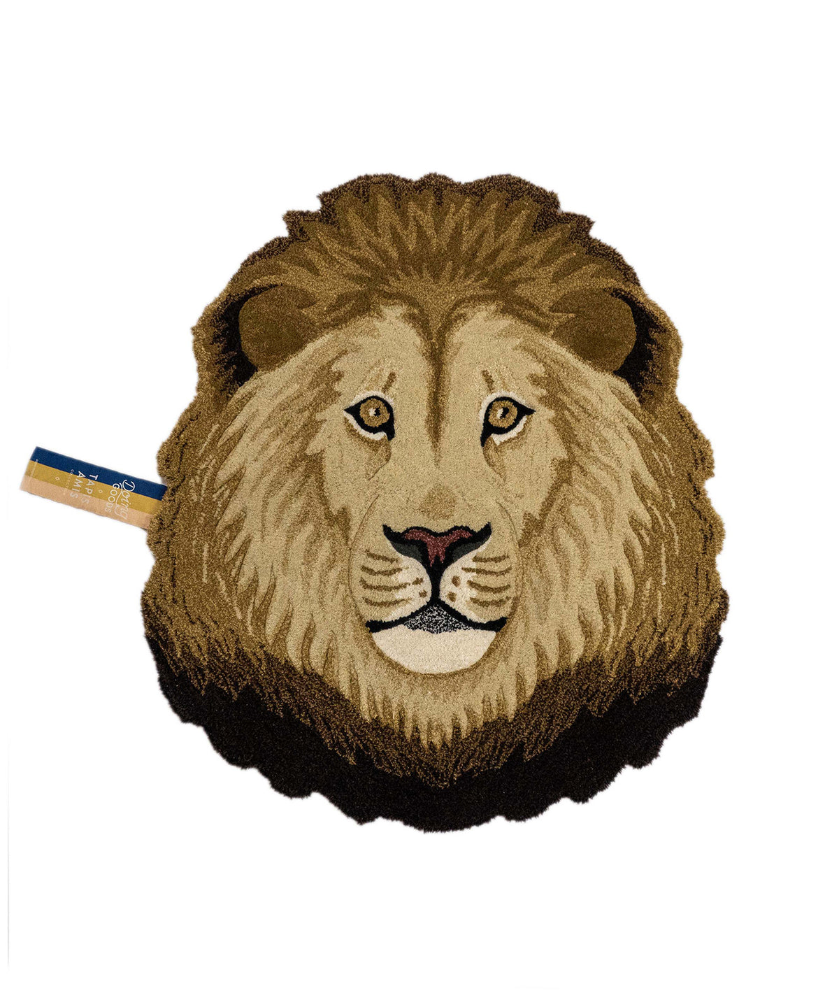 Doing Goods Ari Leeuw Dierenkop Vloerkleed - Groot 113 x 95 x 2 cm - 100% wol