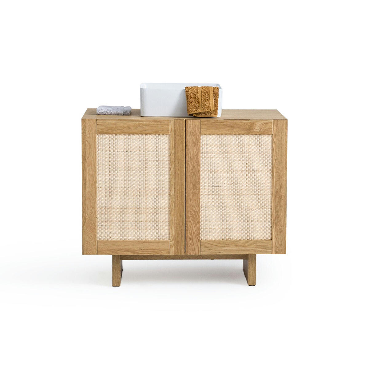 Meuble sous vasque cannage L90 cm, Arty