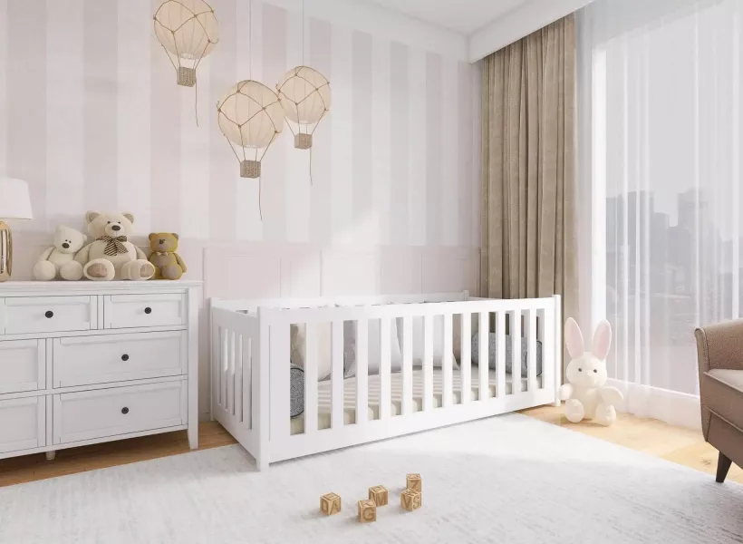 CONCEPT 80x160 białe łóżko dziecięce jednoosobowe kojec Lano Meble