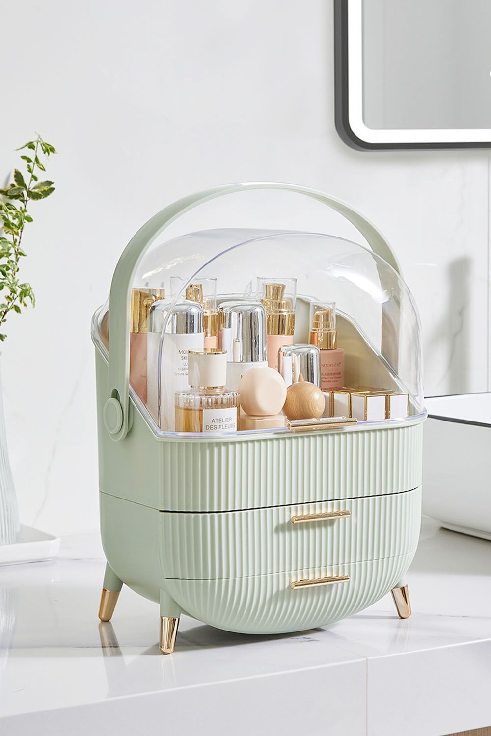 SHEONLY Multi-Function Make Up Case Dustproof Cosmetic Storage Box Organizer Skin Care Products Jewelry Organizer