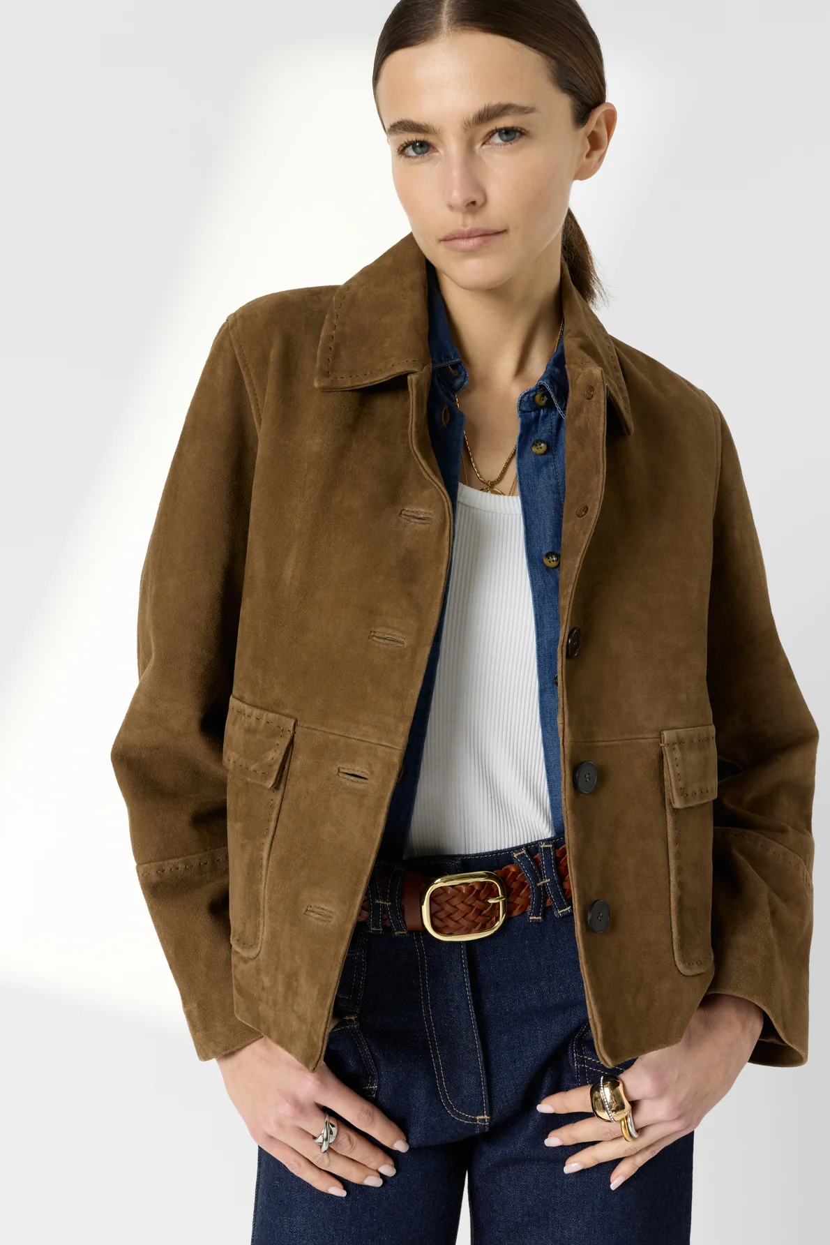 Veste en cuir velours - BADYA