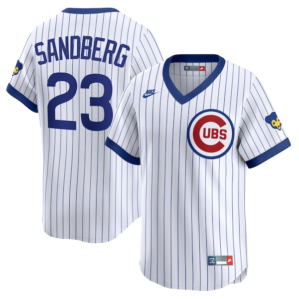 Ryne Sandberg Chicago Cubs Nike Throwback Cooperstown Collection Limited Jersey - White