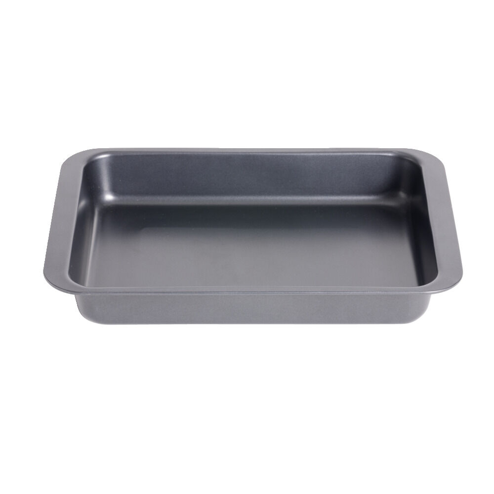 Plat à four métal noir 42x42xH6cm