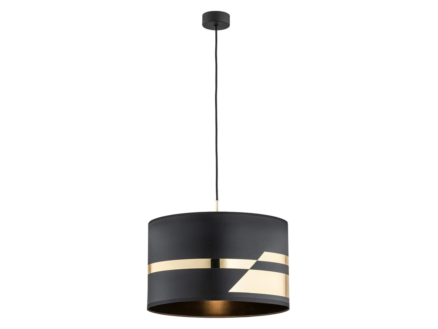 Lampa wisząca Metis 30 cm tkaninowa czarna