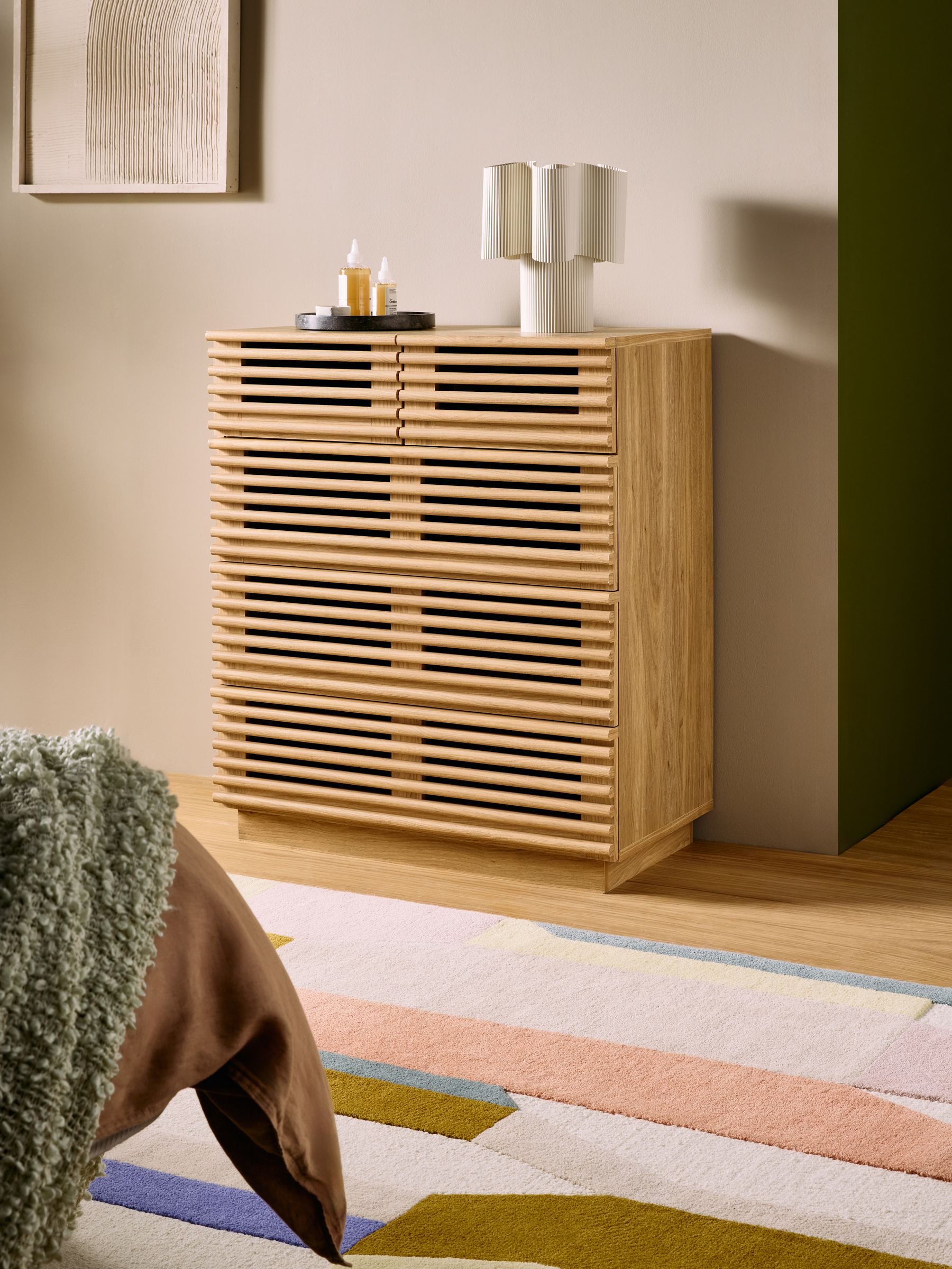 Tulma 5 Drawer Chest in Mid Oak Effect