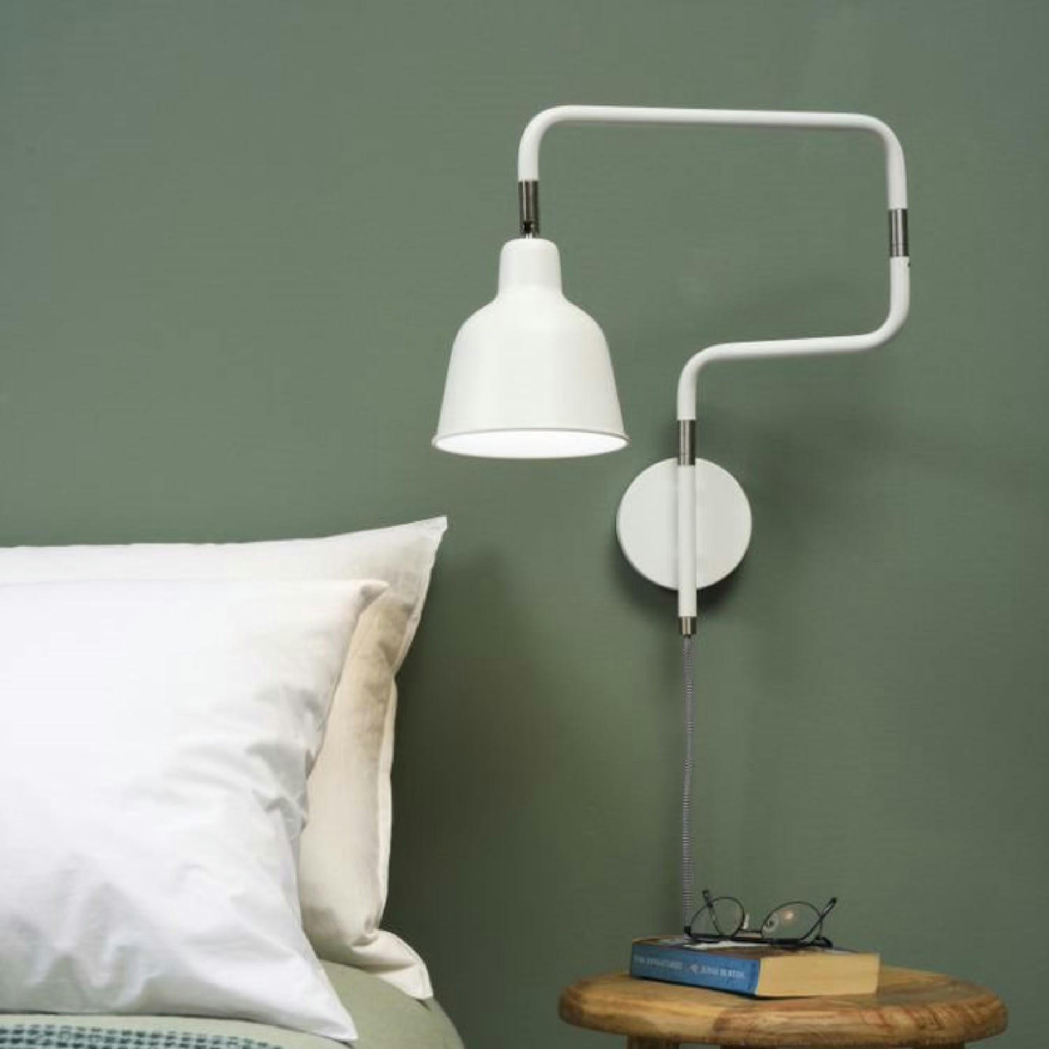 LONDON - Applique articulée métal blanc L21-57cm