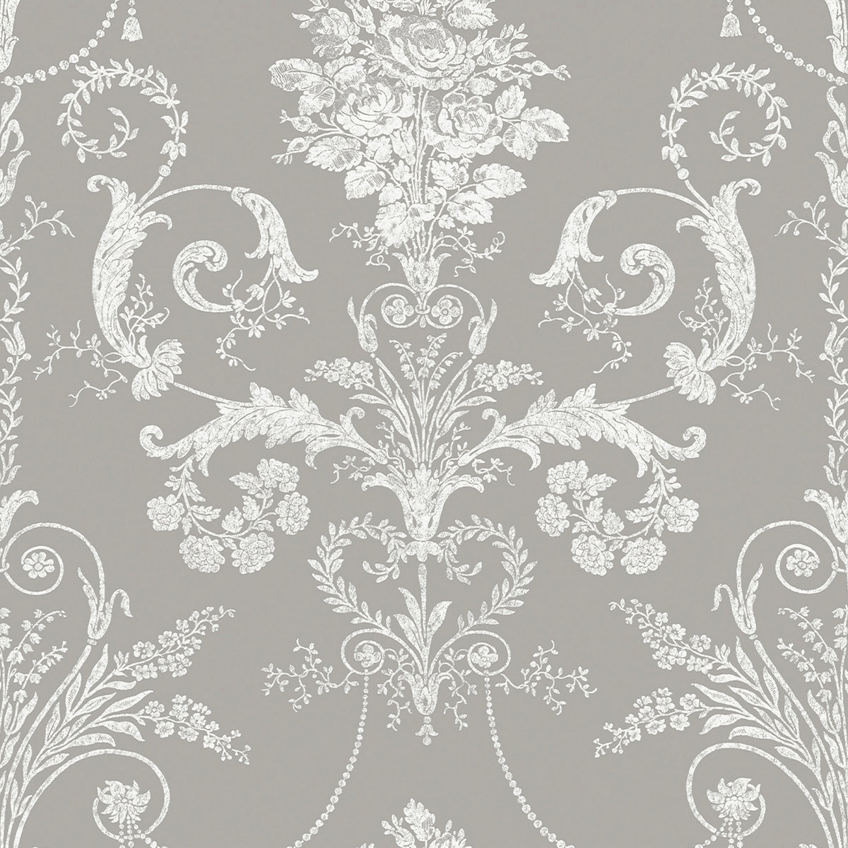 Laura Ashley Vliesbehang - Josette Steel - 10mx52cm