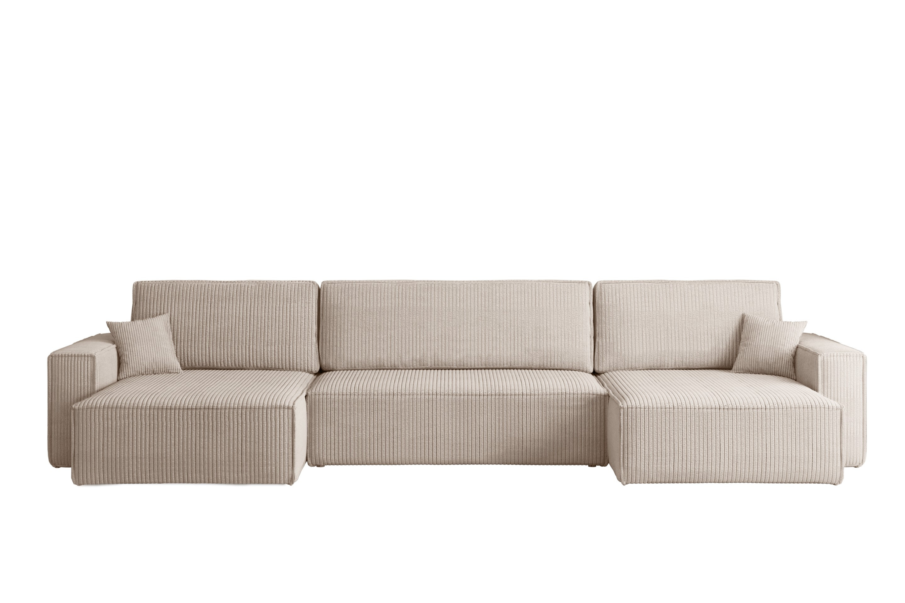 Narożnik z funkcją spania BEST U XL, tkanina Poso Beżowy