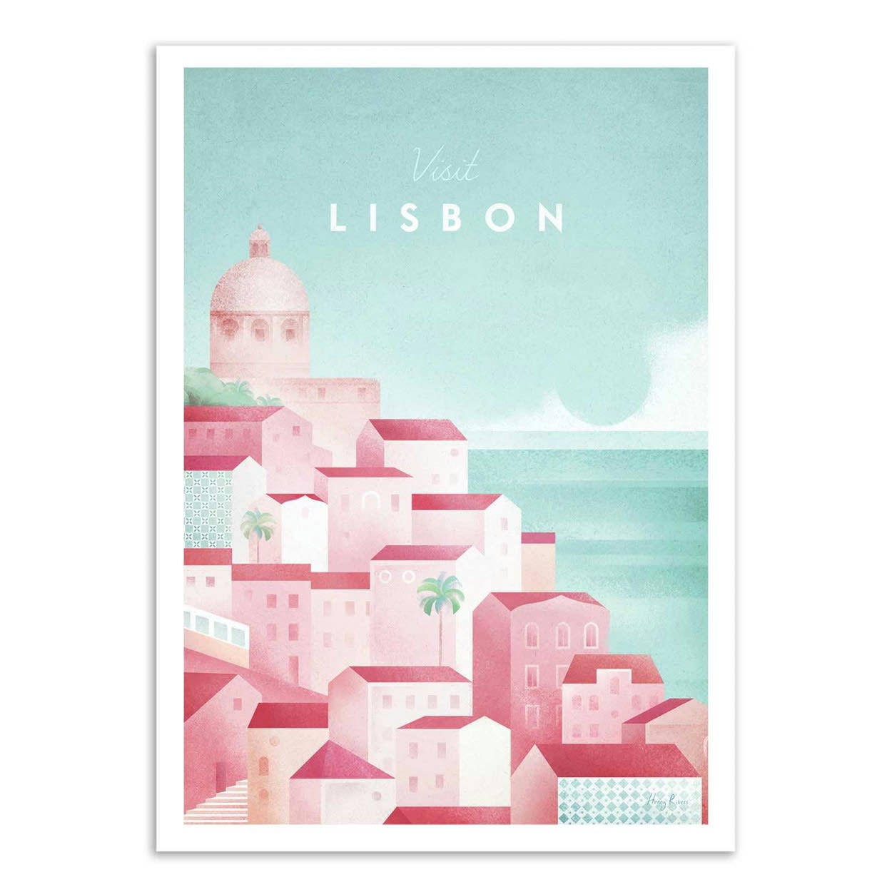 HENRY RIVERS - VISIT LISBON - Affiche d'art 50 x 70 cm