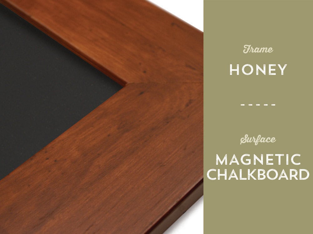 Chalkboards | Magnetic Chalkboards | Framed Chalkboards | Porcelain Chalkboard | Large Framed Chalkboards - Honey Frame