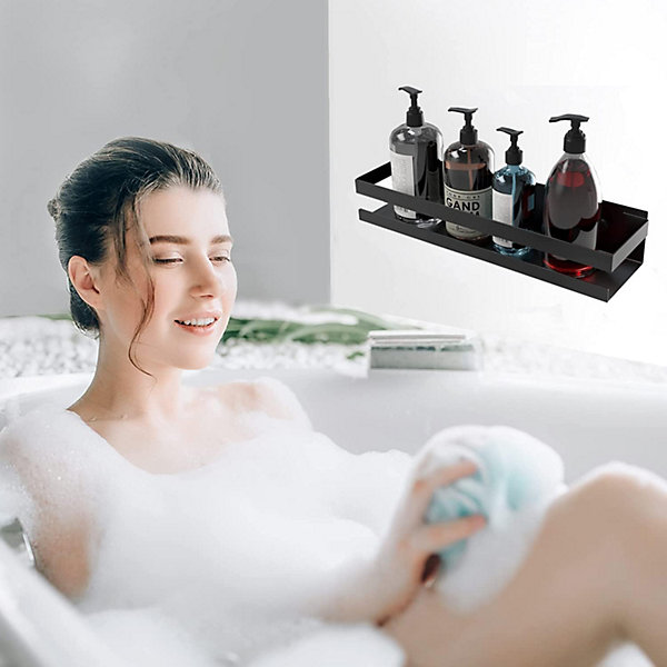 Cage de douche de salle de bain Cage de douche noire Cage de douche en acier inoxydable Cage de douche murale 30 cm