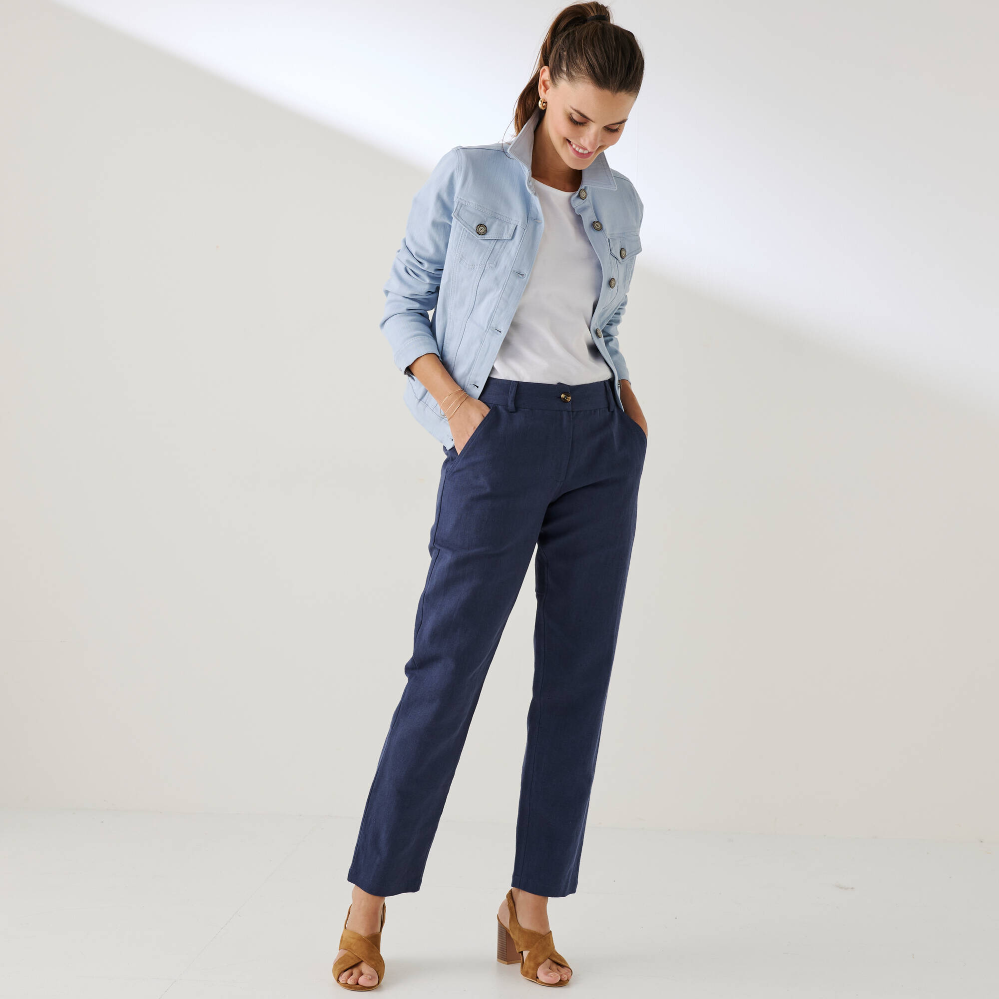 Veste boutonnée en jean
