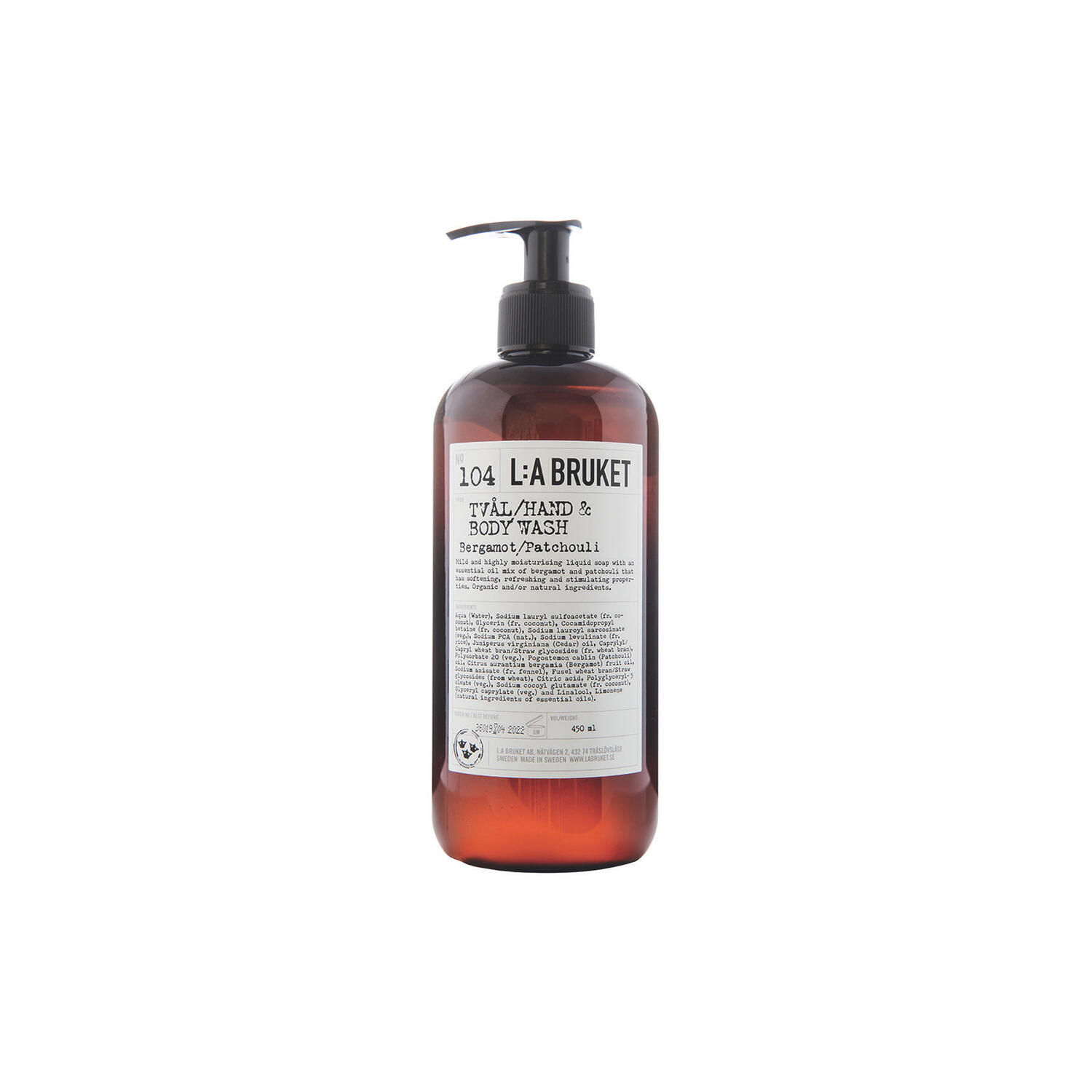 No. 104 Hand & Body Wash, bergamot/patchouli