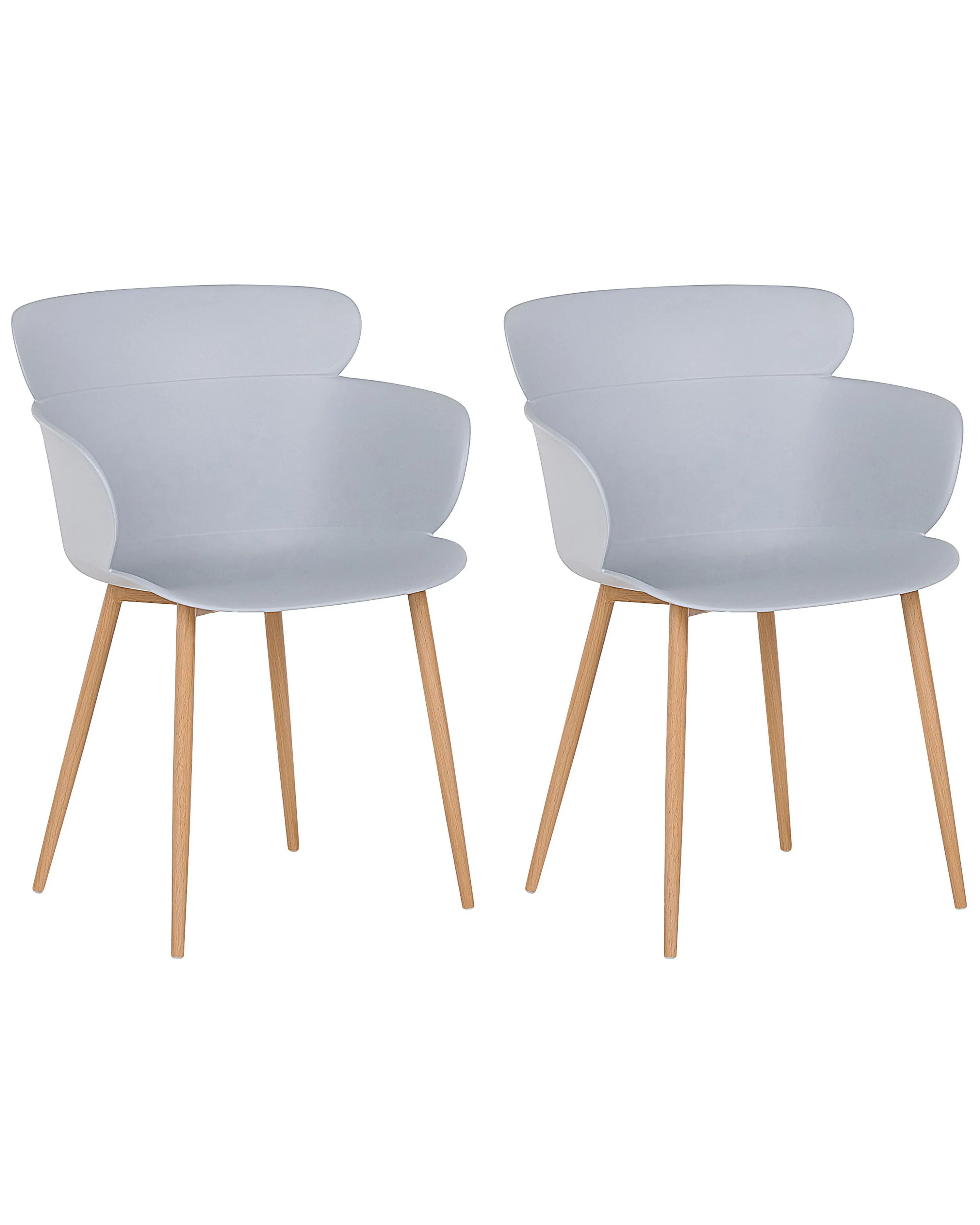 Set of 2 Dining Chairs SUMKLEY Light Grey