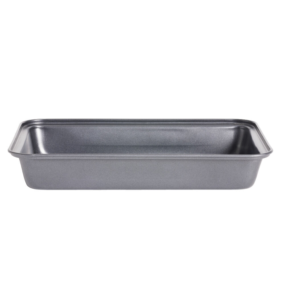 Plat à four en métal noir 30x20xH4,8cm