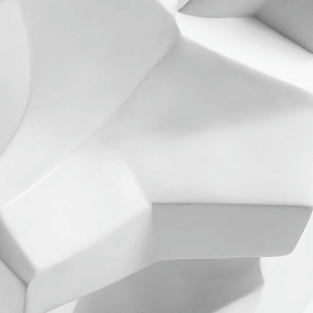 Arthur - Statuette renard blanc mat H.56cm