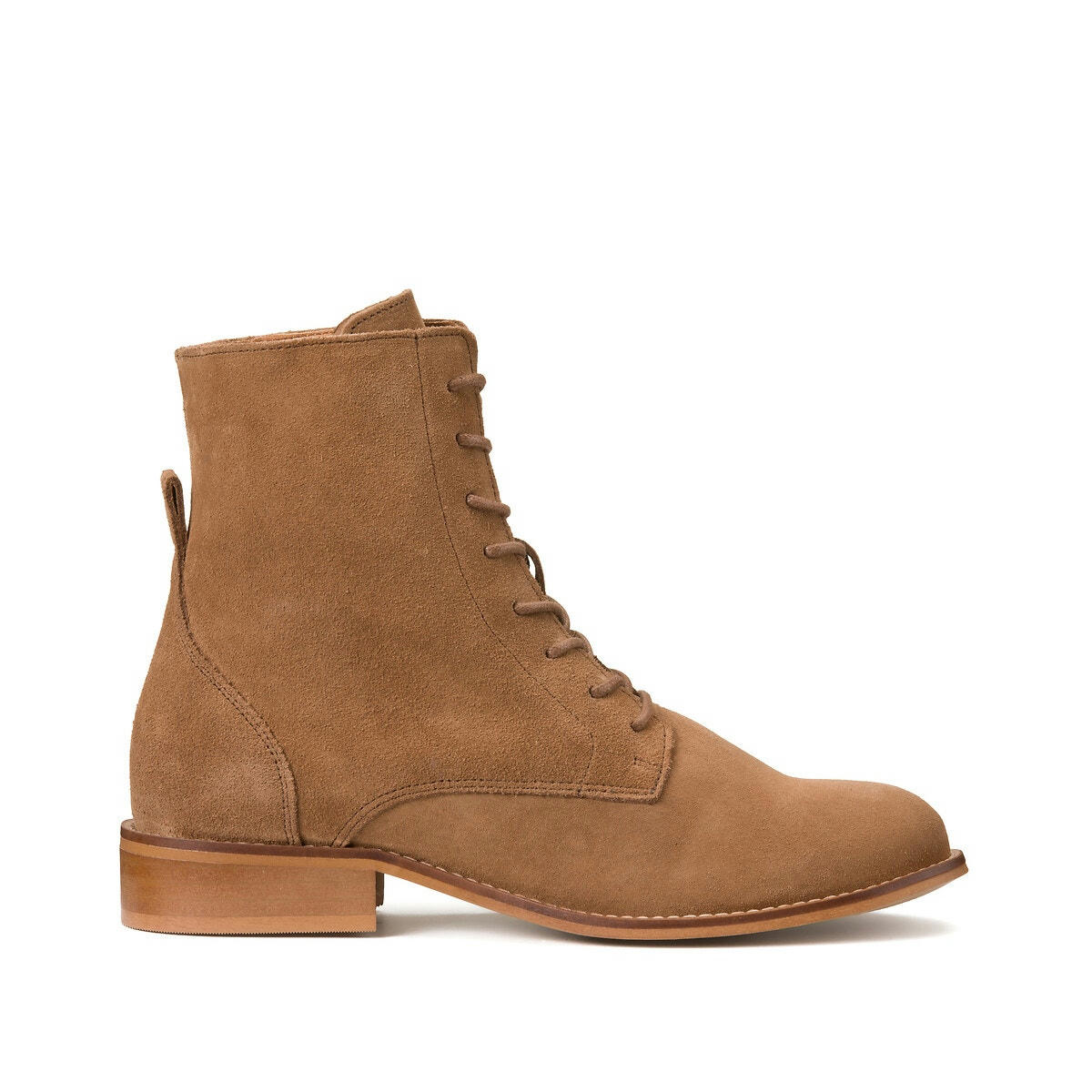 Bottines à lacets en cuir suédé