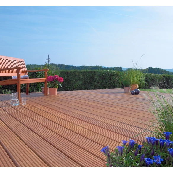 Holz-Terrassendiele »Bangkirai«, Breite: 14,5 cm, Stärke: 2,5 cm, 1 Stk.