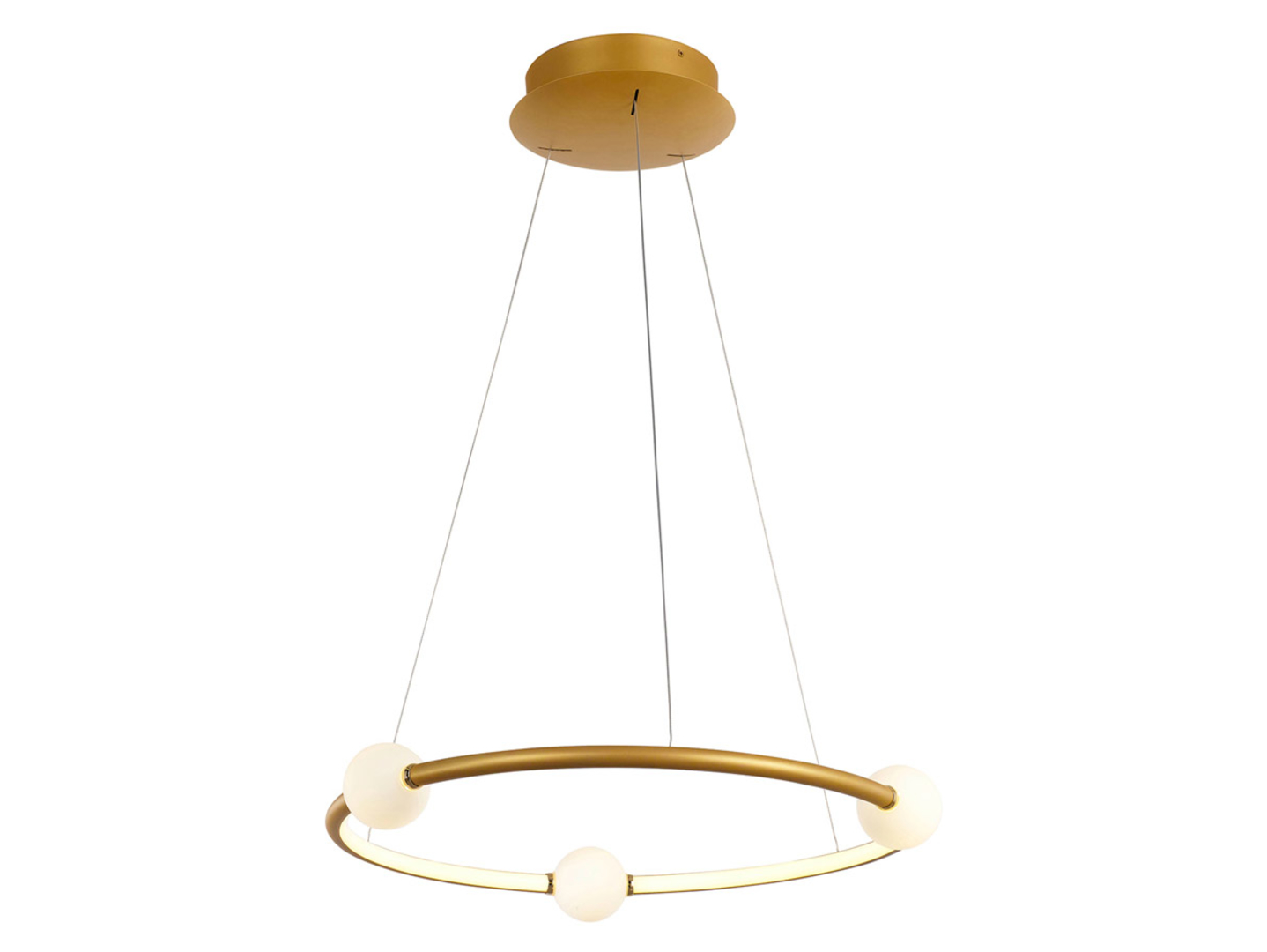 Lampa wisząca Lozanna LED aluminiowa złota