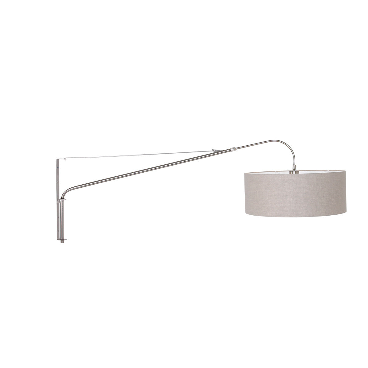 Steinhauer wandlamp elegant - 1 lichts - 120x 56 cm - mat chroom grijs