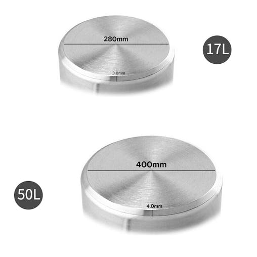 SOGA Stock Pot 17L 50L Top Grade Thick Stainless Steel Stockpot 18/10