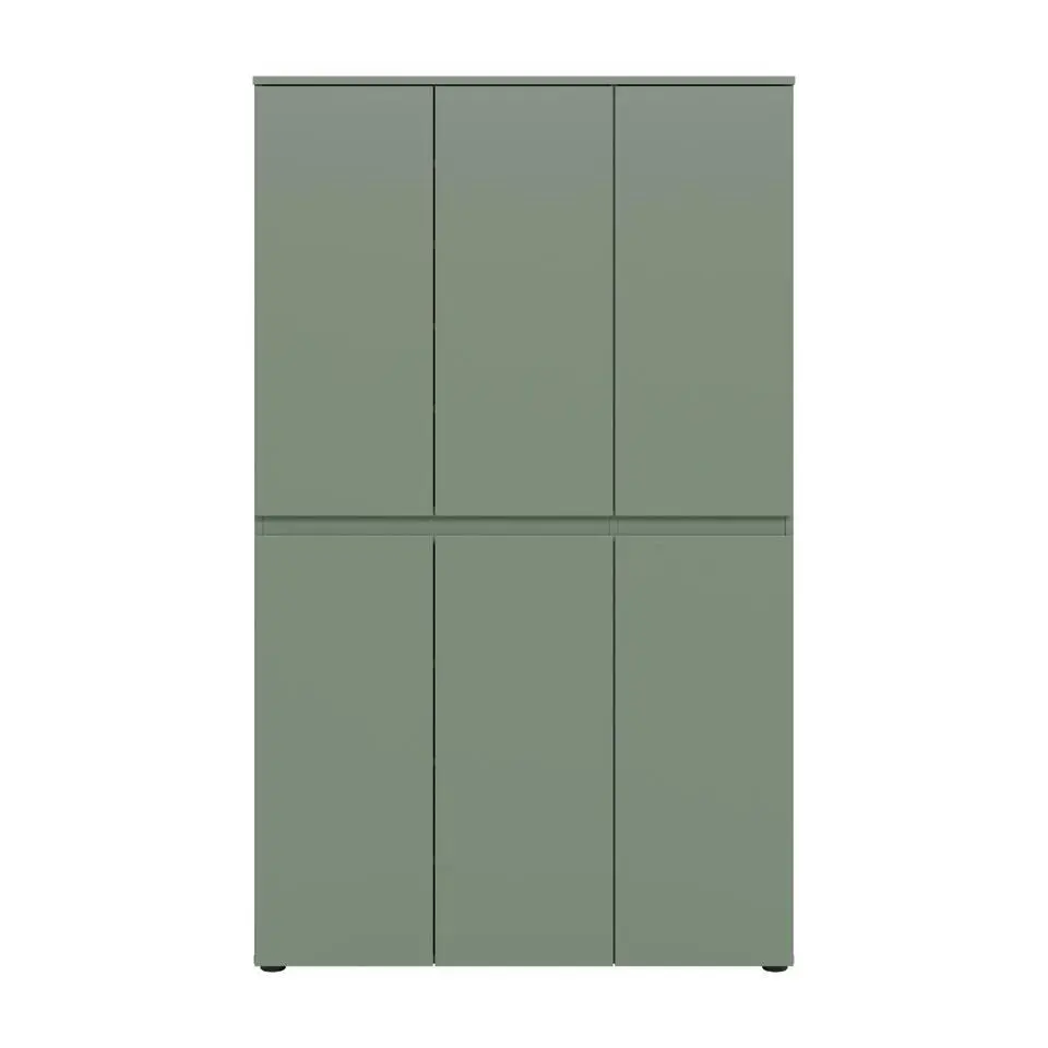 Hioshop Scarpa kledingkast 6 deuren stoffig groen