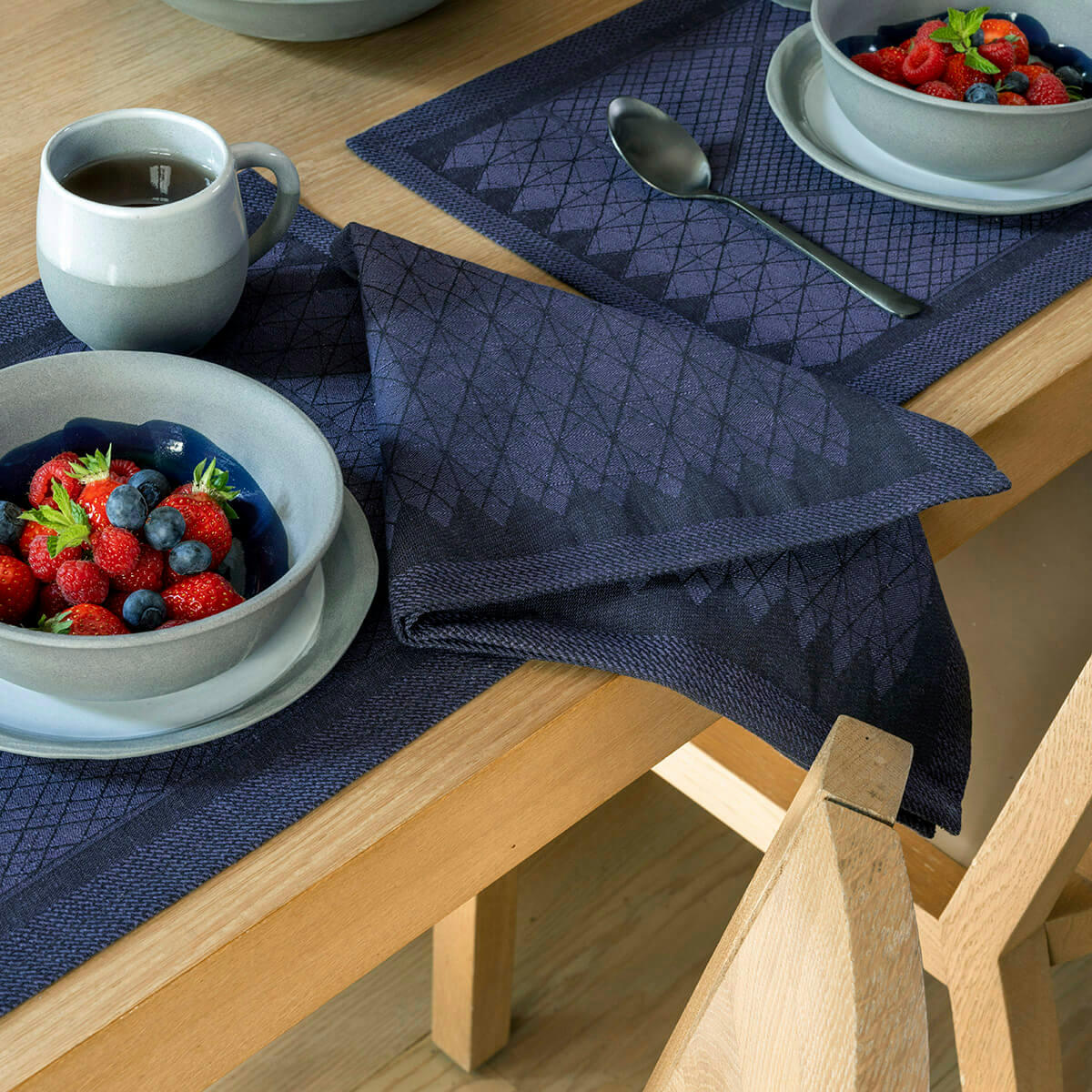 CLUB - Serviette en coton prusse 50 x 50